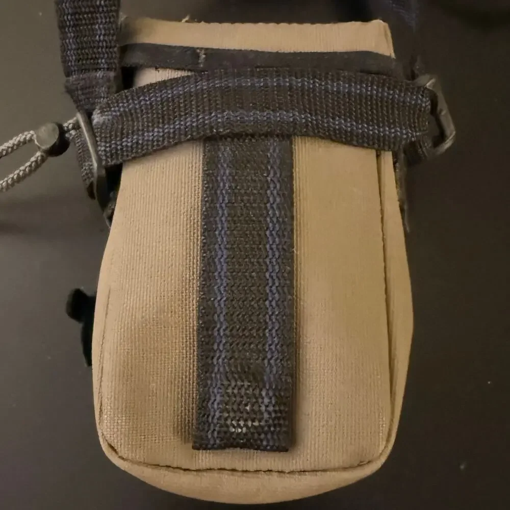 Samsonite Vintage Camera Bag Shoulder Strap Padded Case Canvas Khaki Beige